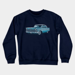 Blue Majesty: 1960s Chevy Impala Crewneck Sweatshirt